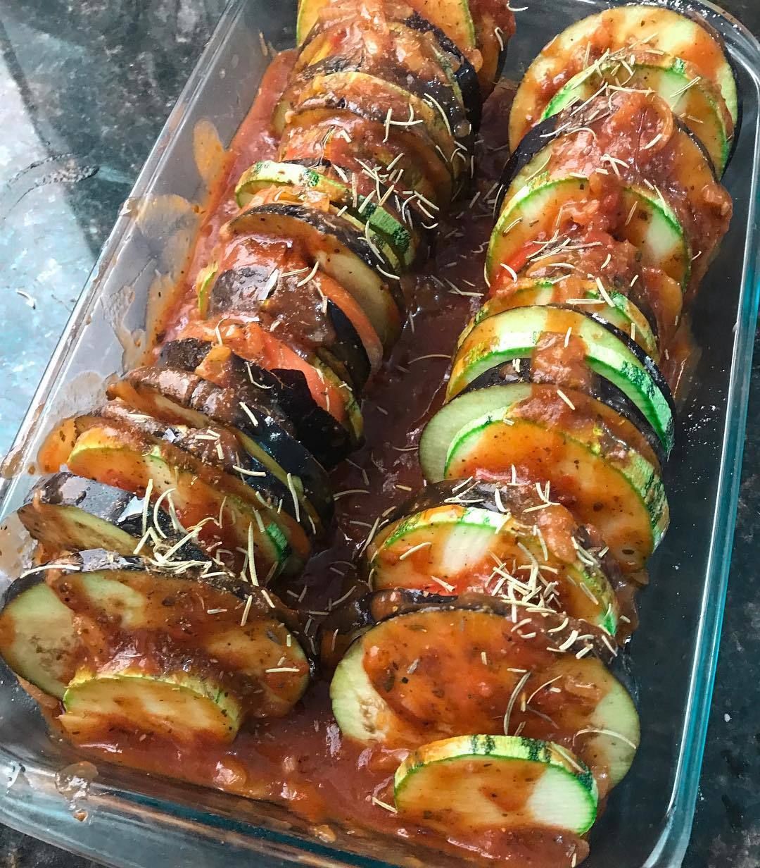 Assado de abobrinha com berinjela - 2
