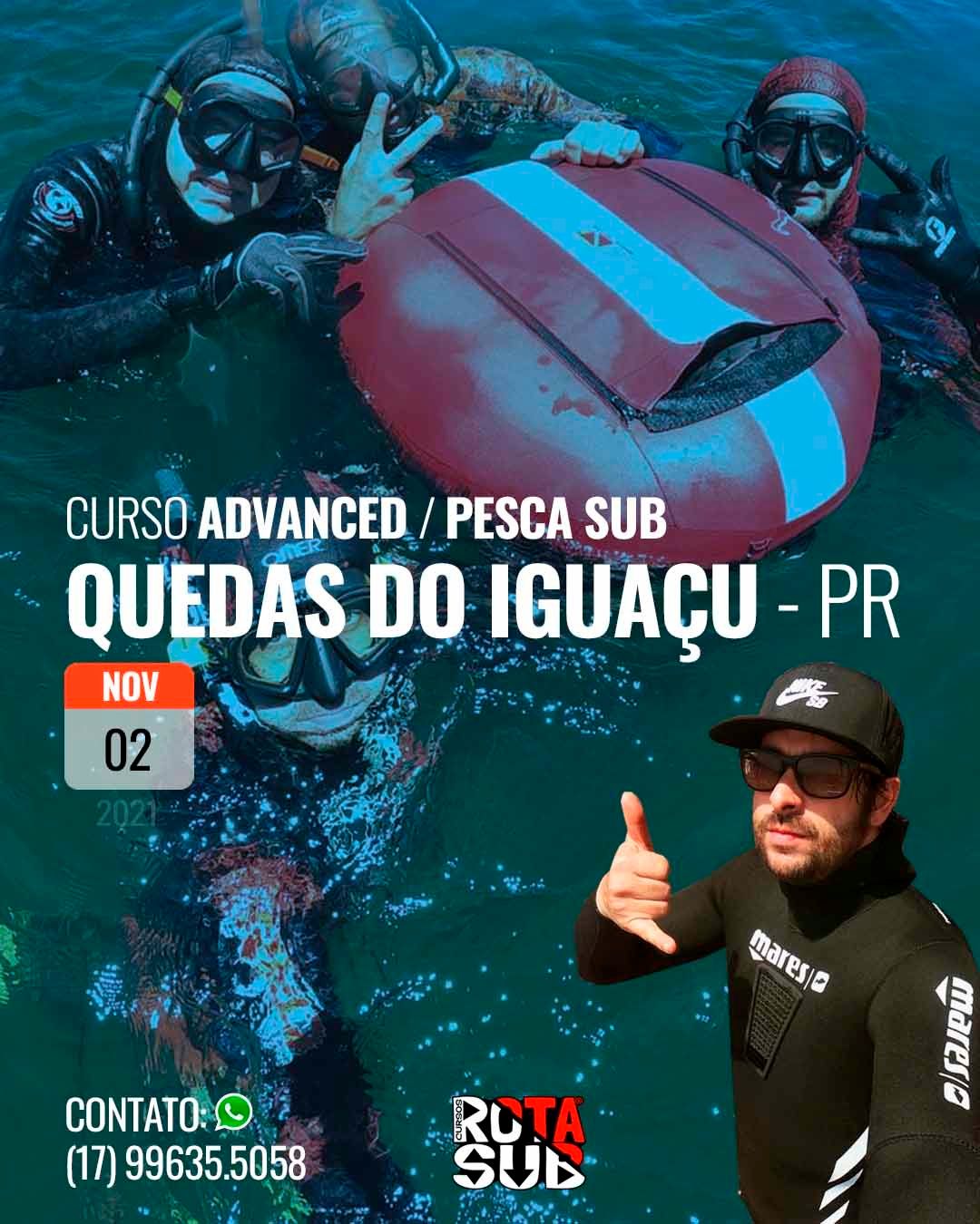 Curso Advanced Pesca Sub em Quedas do Iguaço/PR - 1
