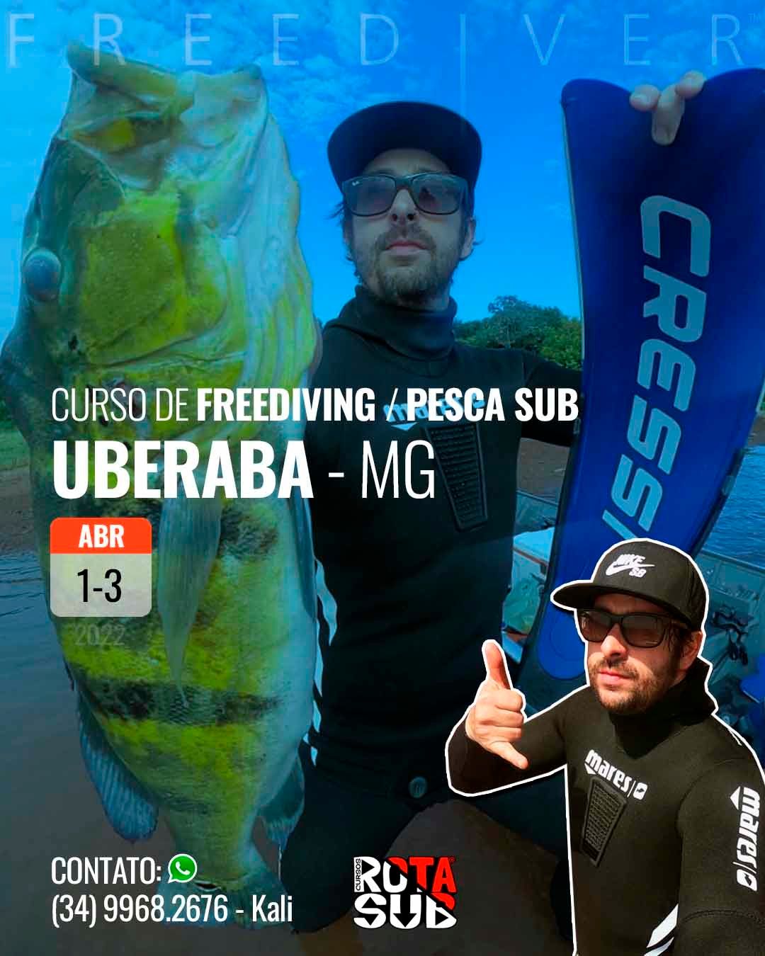 Curso Freediver Padi e Pesca Sub Uberaba/MG - 1