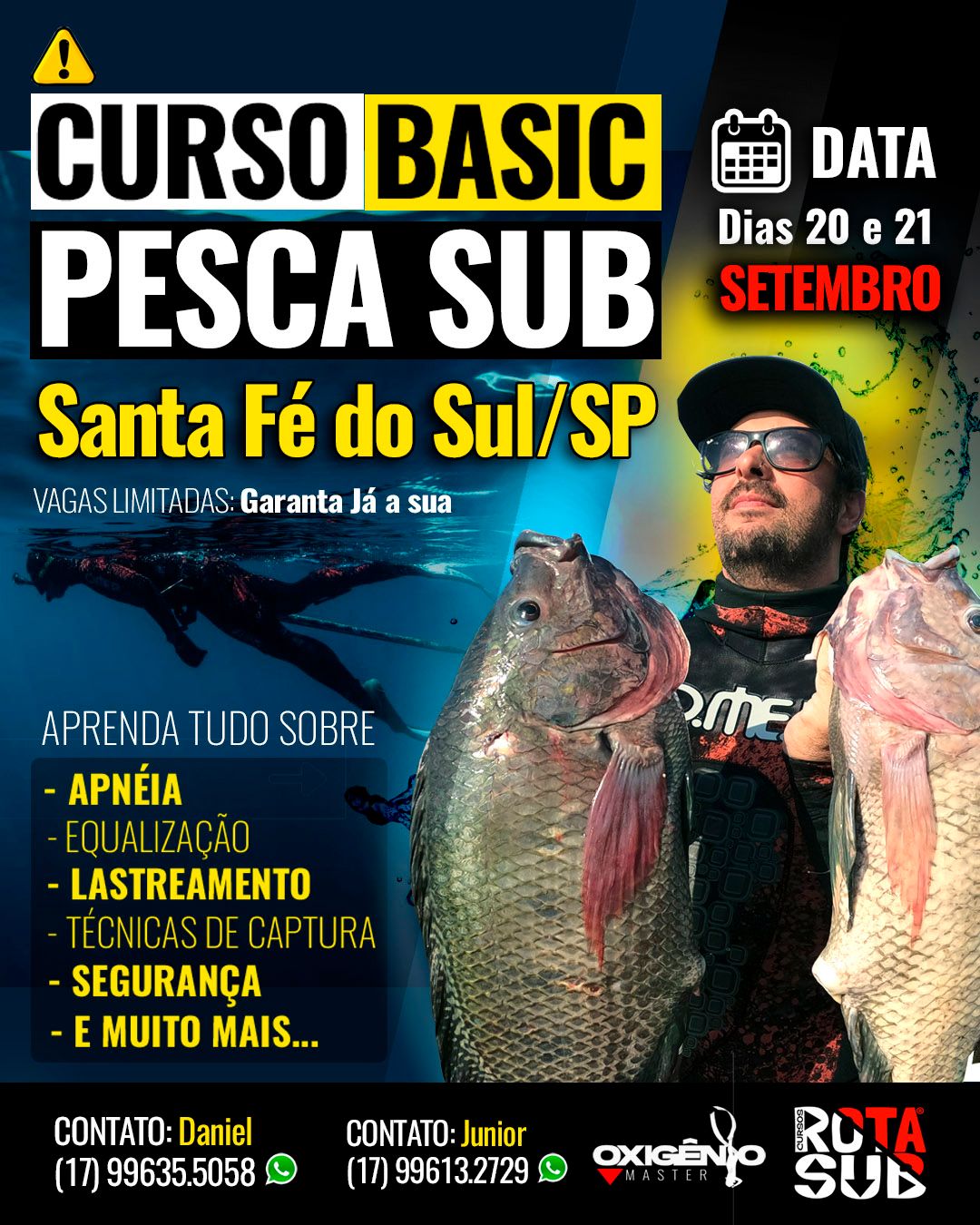 Curso de PESCA SUB em Santa Fé do Sul/SP - 2