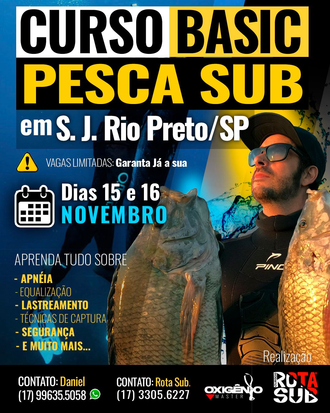 Curso de PESCA SUB em S. J. Rio Preto/SP - 3