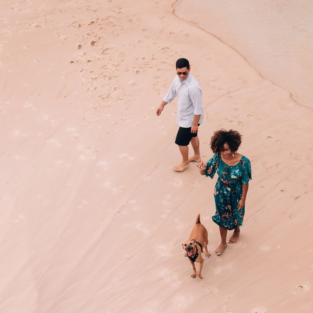 Aline e Davi- Ensaio pré wedding na praia com o pet. - 8