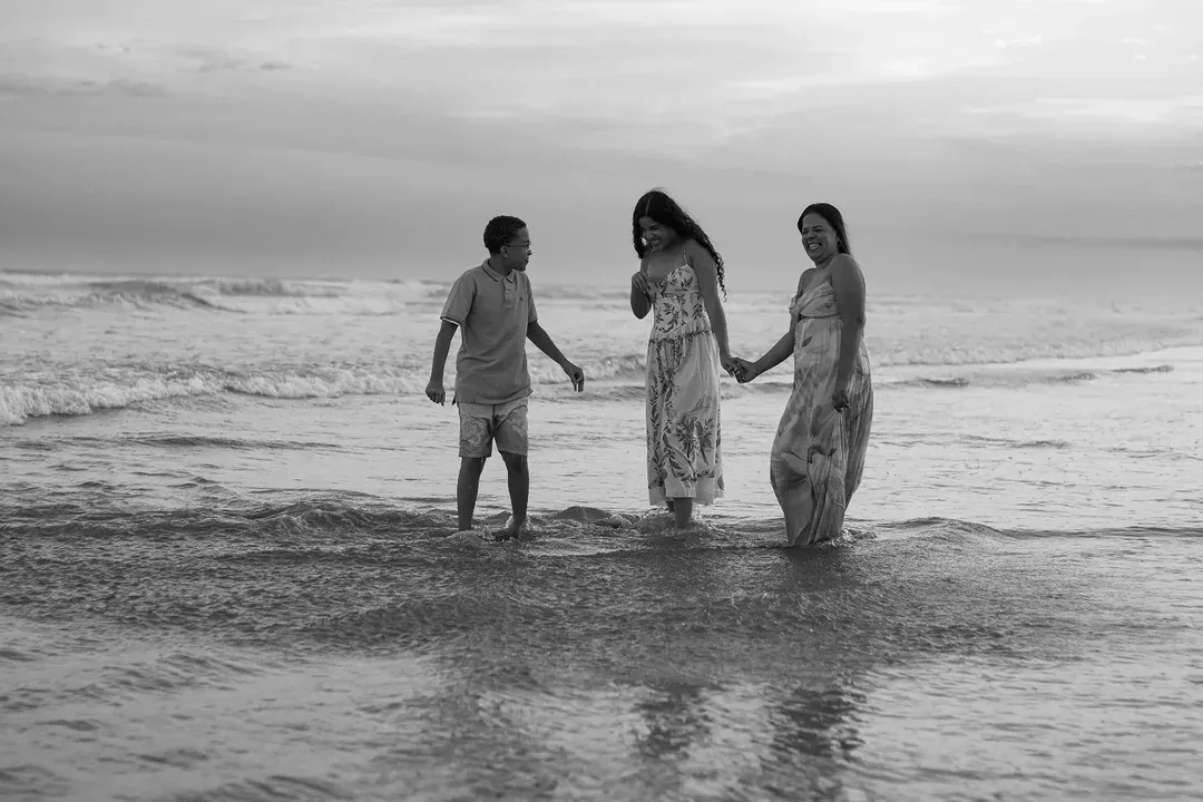 Ensaio Dia das Mães - Priscila e Filhos - Mirim Praia Grande - SP - 8