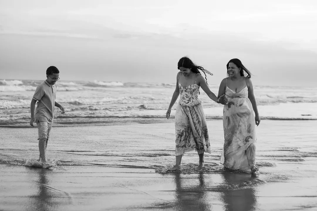 Ensaio Dia das Mães - Priscila e Filhos - Mirim Praia Grande - SP - 9