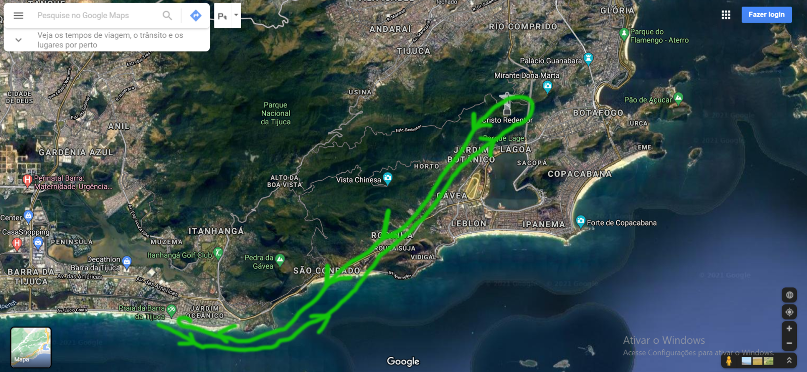 Voando de paramotor no Cristo Redentor - 29