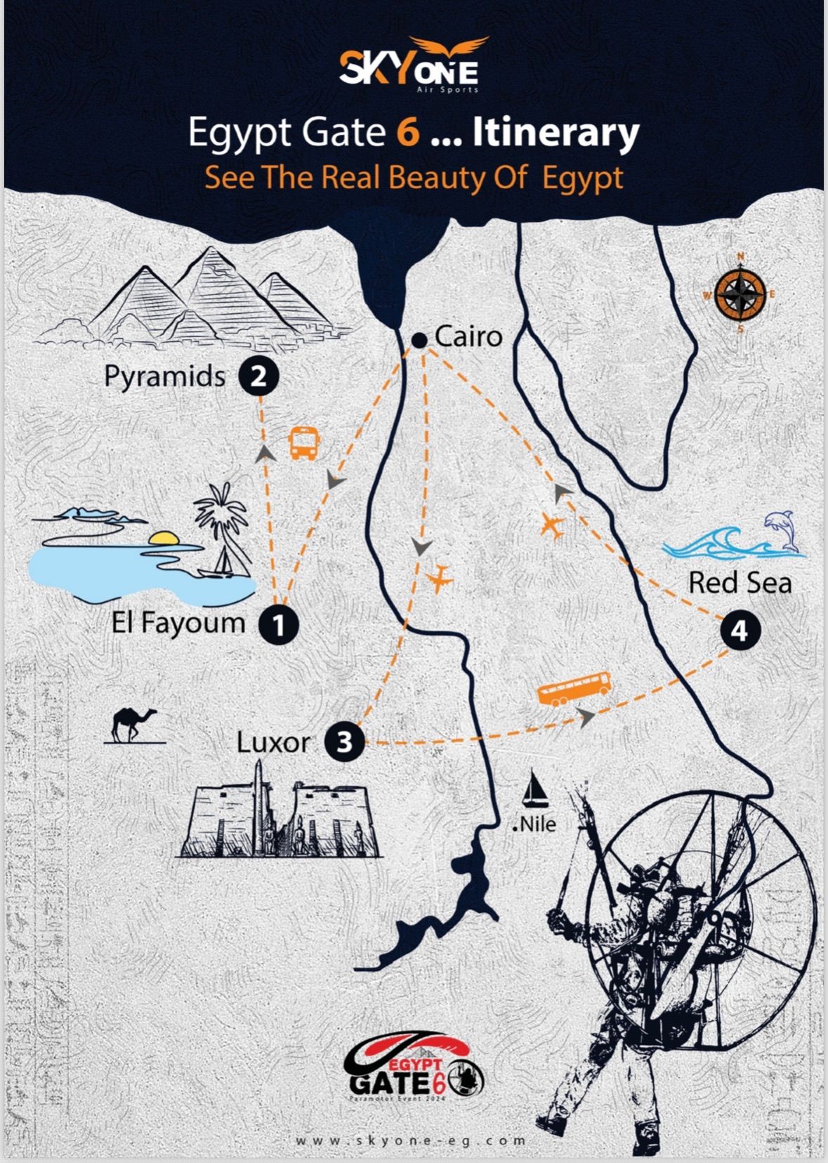 Voando de paramotor nas Pirâmides do Egito - 7 - 5