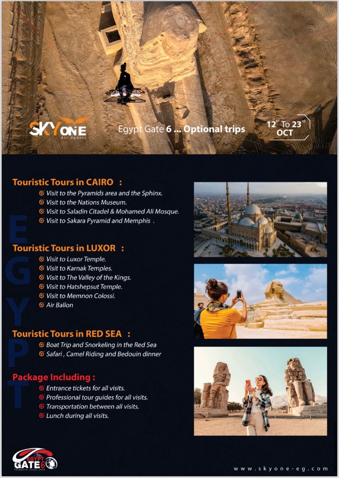 Voando de paramotor nas Pirâmides do Egito - 7 - 16