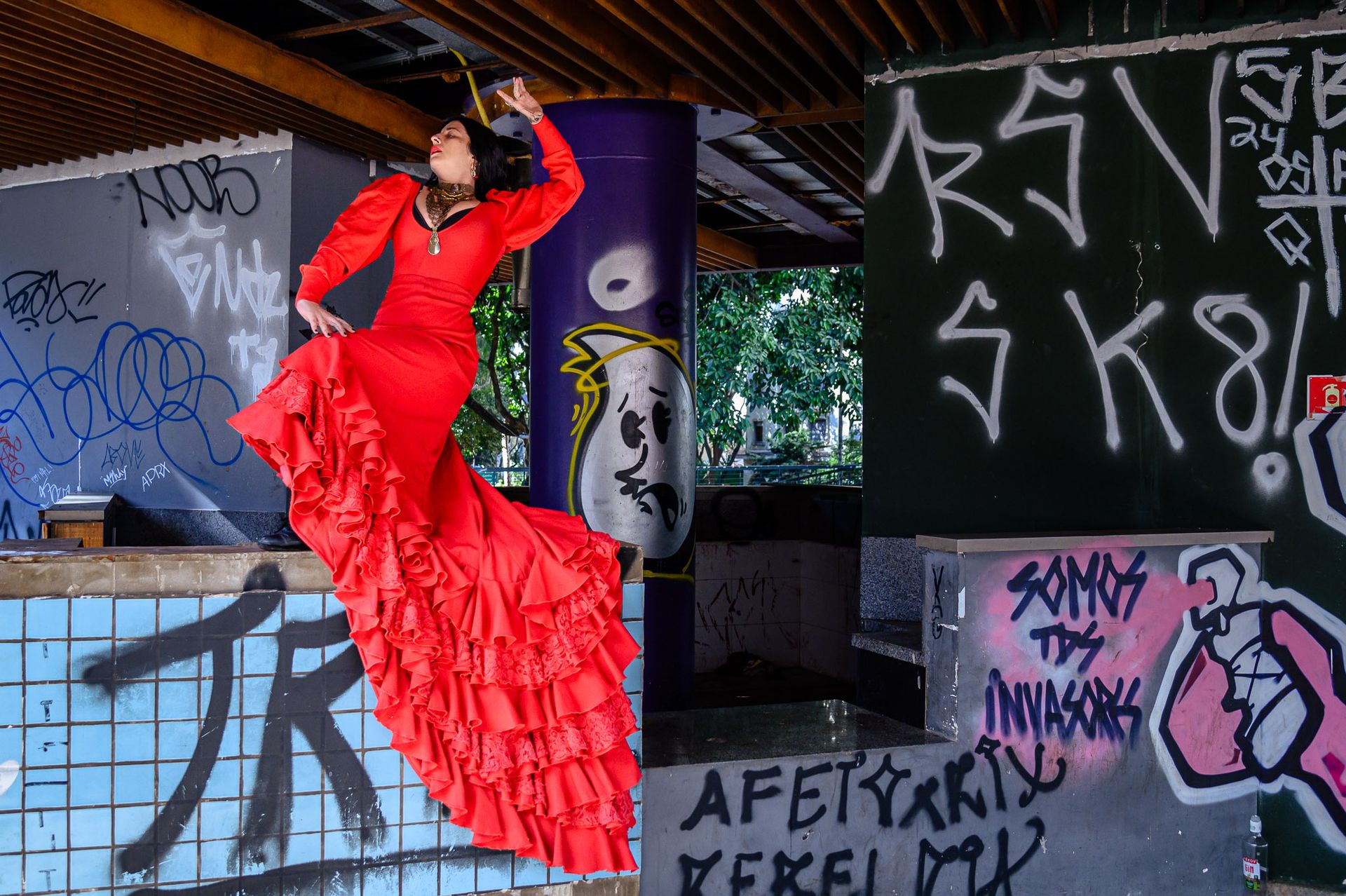 Teatro Satyros e arredores de SP com a bailaora Neni Benavente - 2 - 3