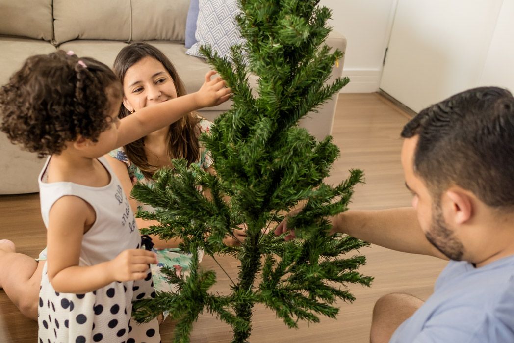 Ensaio de Natal em casa - Robson  Laila  e Carol - 2 - 7
