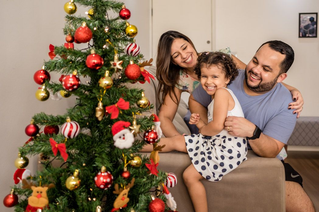 Ensaio de Natal em casa - Robson  Laila  e Carol - 2 - 23