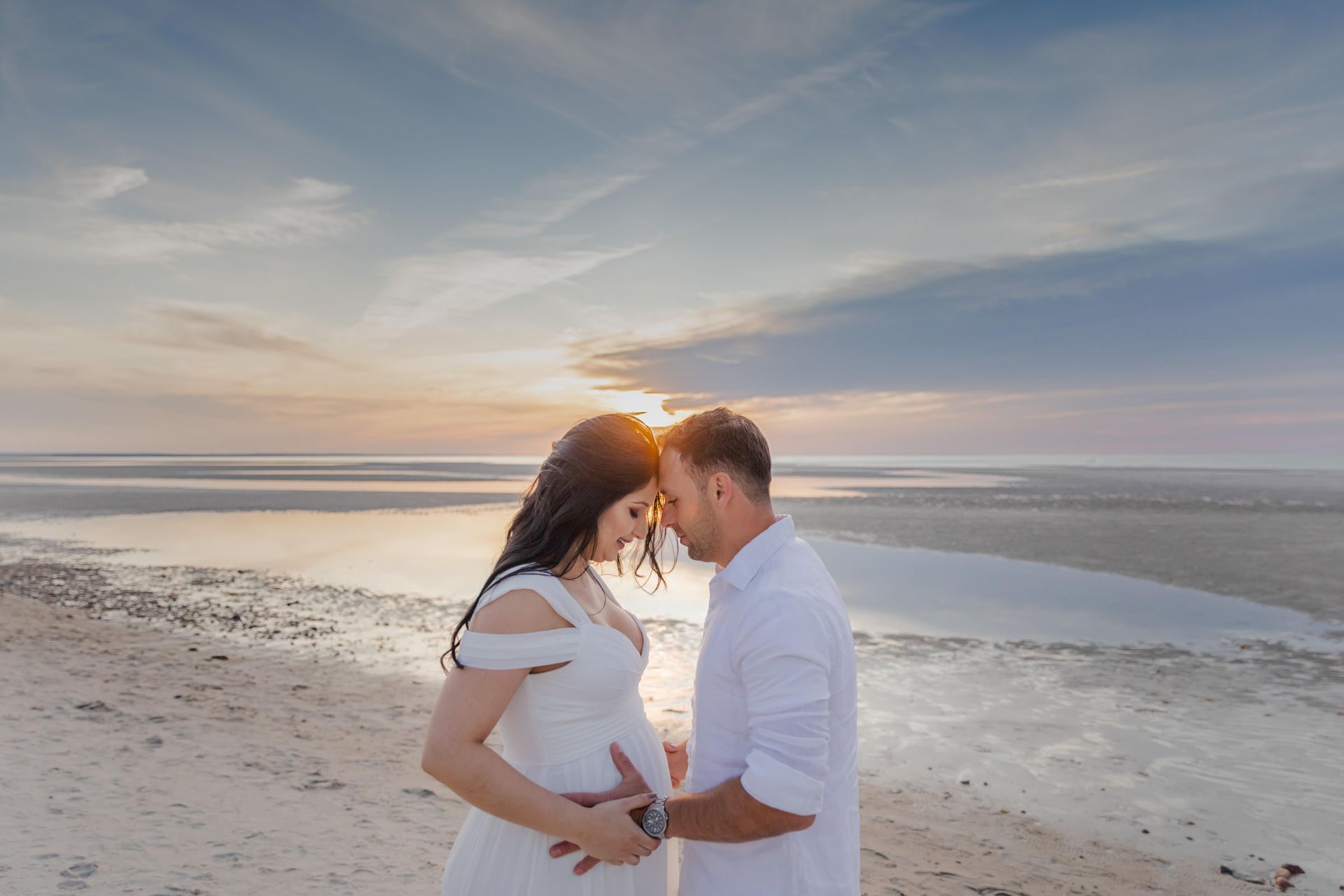 Oceanic Serenity: Ana's Maternity Shoot - 2 - 1