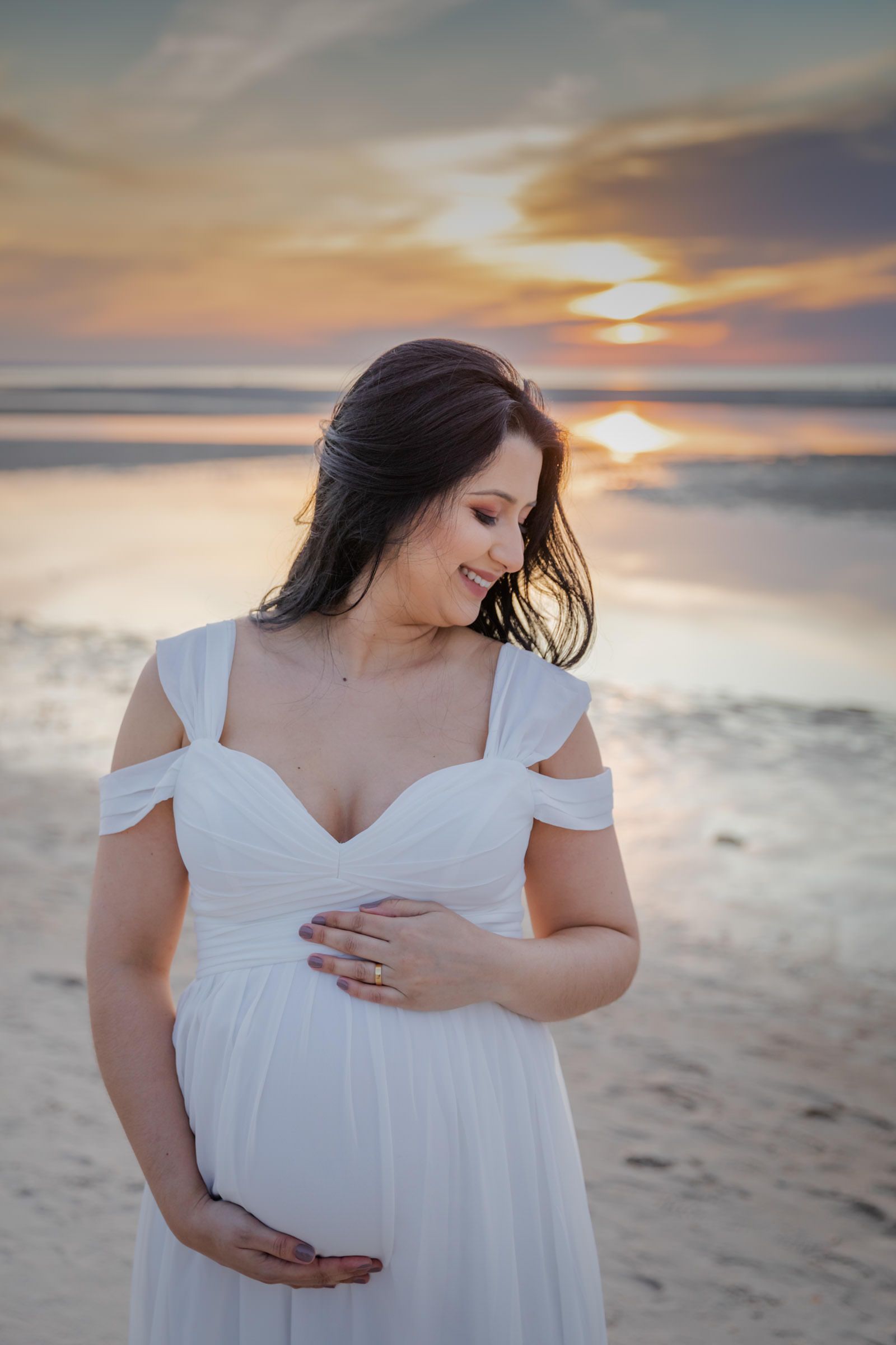 Oceanic Serenity: Ana's Maternity Shoot - 2 - 1