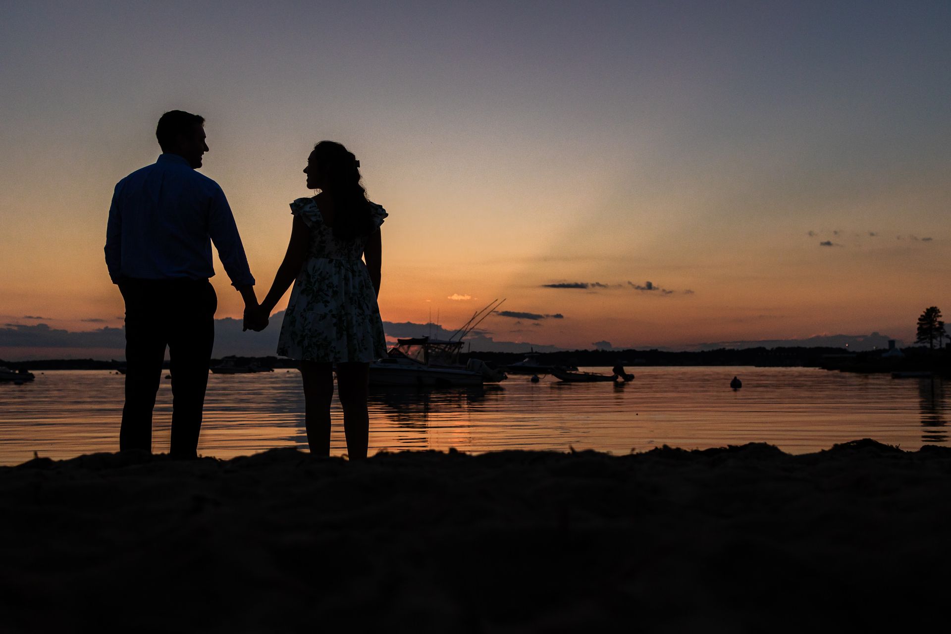 Jake's Sunset Surprise Proposal to Gabrielle at Gray Gables Beach - 2 - 0