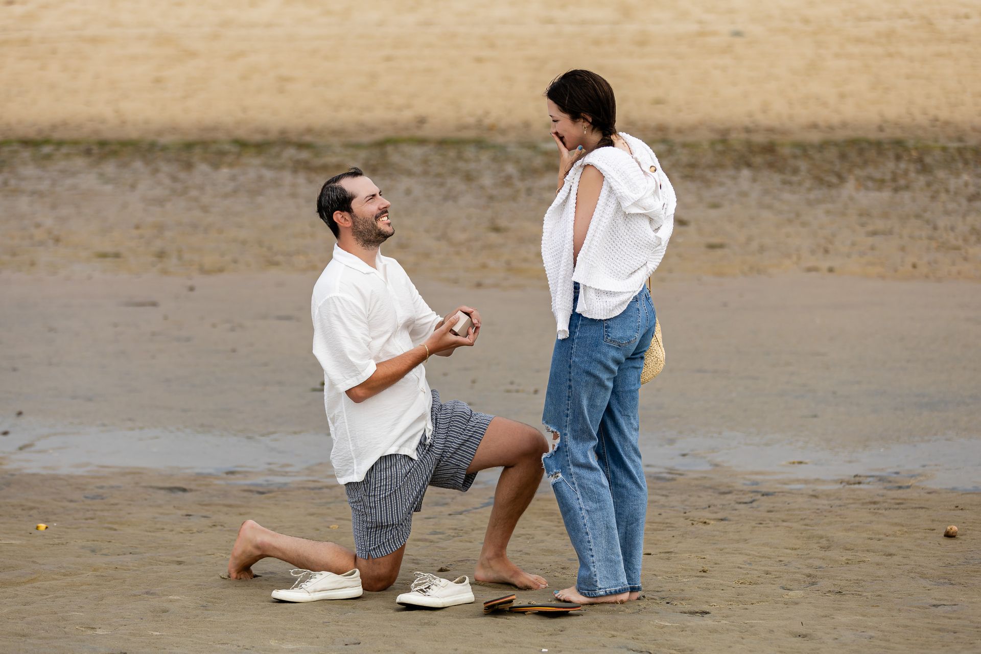 Cloudy Skies, Bright Future: Lauren & Max’s Heartfelt Proposal at Crosby Landing Beach - 2 - 0