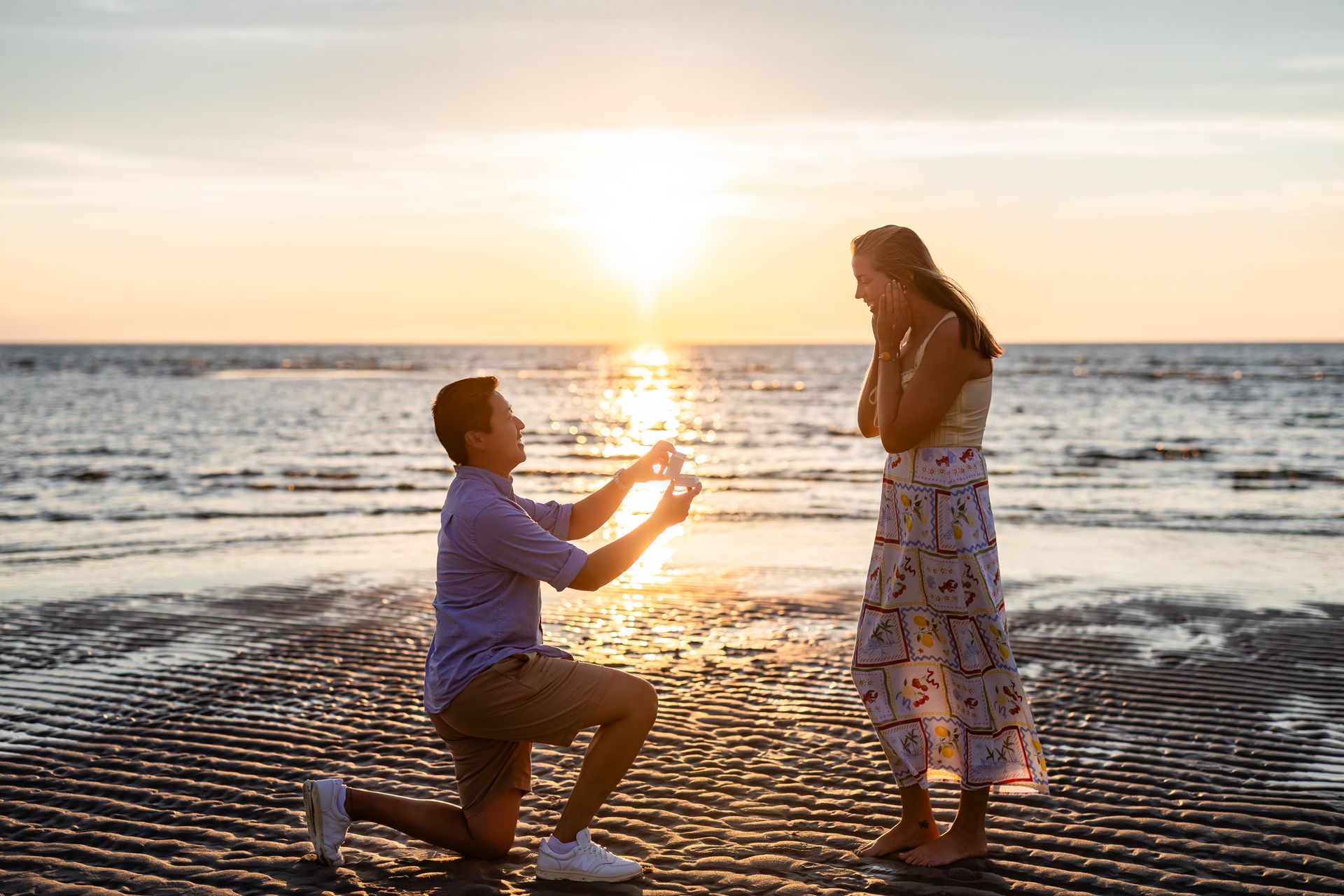 Steven & Waverly’s Surprise Proposal at Sunset – Mayflower Beach, Cape Cod - 2 - 3