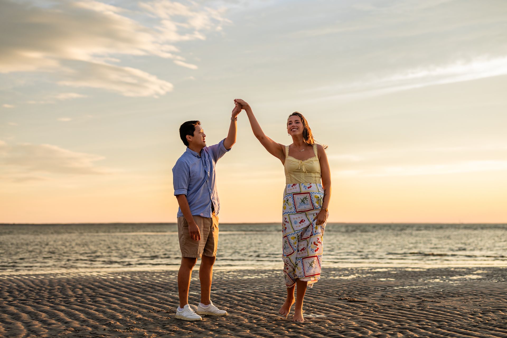 Steven & Waverly’s Surprise Proposal at Sunset – Mayflower Beach, Cape Cod - 2 - 1