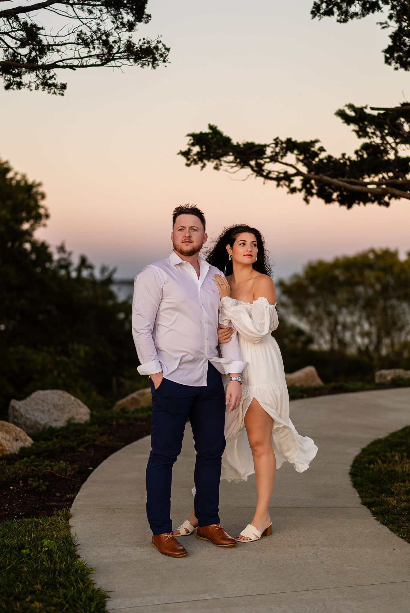 Michelle & James | Romantic Sunset Engagement at Nobska Light, Falmouth MA - 2 - 0