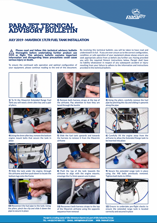 Procedimento de instalaçao do tanque XL de 17 litros no chassi Parajet Maverick. /procedimento-de-instalacao-do-tanque-xl-de-17-litros-no-chassi-parajet-maverick